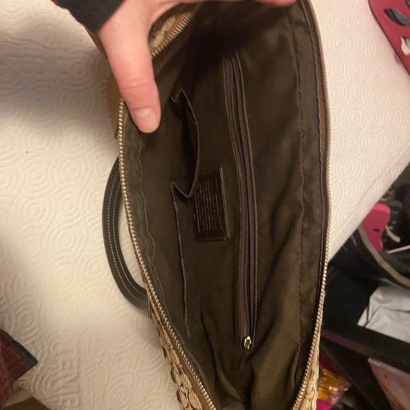 Women's Tan and Brown computer bag - Picture 2 of 4